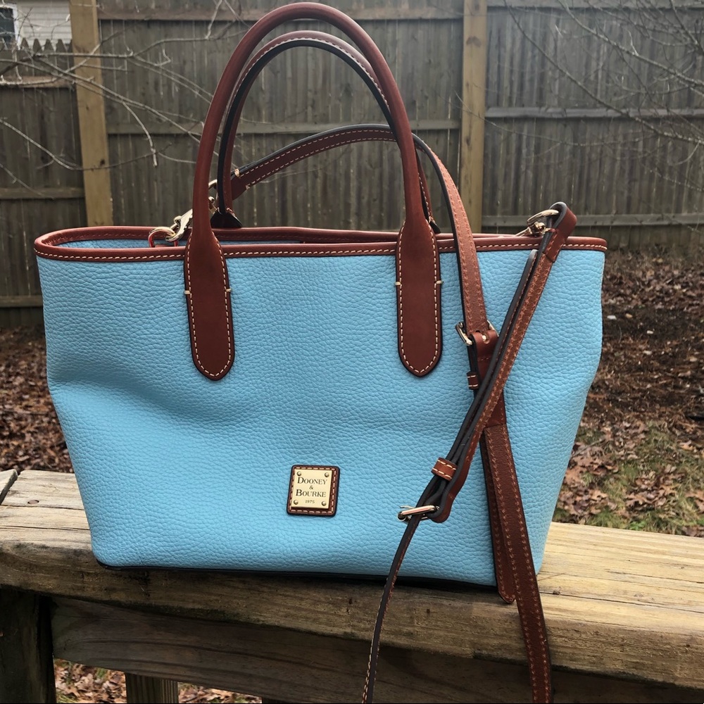 Dooney & Bourke Brielle satchel pocketbook aqua